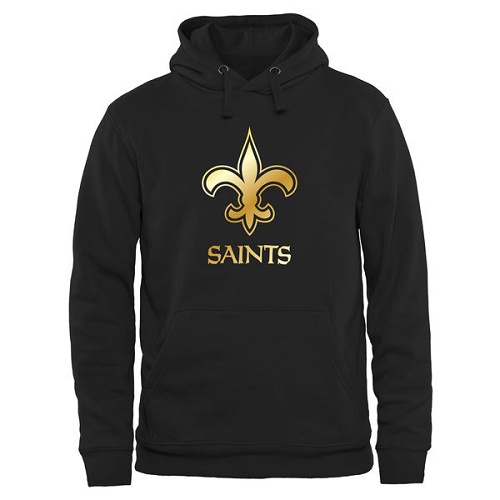 NFL Men's New Orleans Saints Pro Line Black Gold Collection Pullover Hoodie
